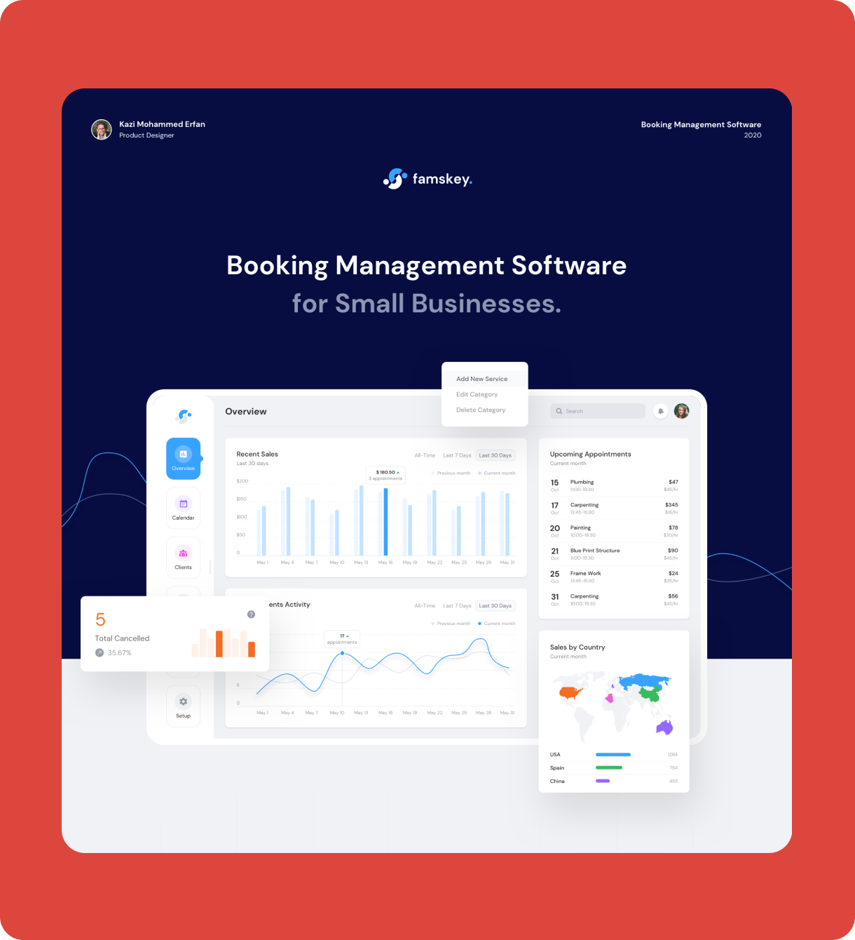 booking management software ui ux